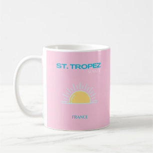 Caneca De Café Rua Tropez, França, Pré-Disquete, Rosa
