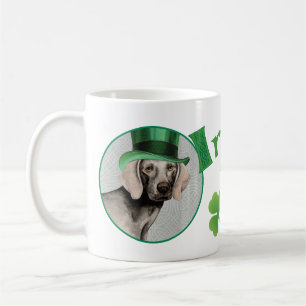 Caneca De Café Rua, Weimaraner do Dia de Patrick