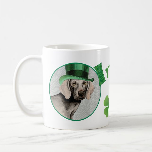 Caneca De Café Rua, Weimaraner do Dia de Patrick (Esquerda)