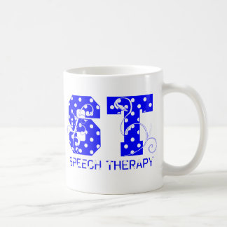 Caneca De Café ruas de bolinhas brancas e azuis