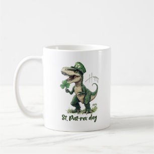 Caneca De Café Ruas felizes. rua de dinossauros do PatREX Day. Di