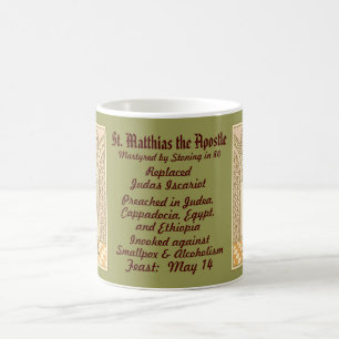 Caneca De Café Ruas. Matthias the Apostle (RLS 11) Café Mug 2a