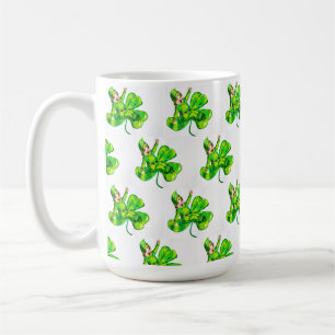 CANECA DE CAFÉ RUAS. O DIA DE PATRICK, BEY LEPRECHAUN