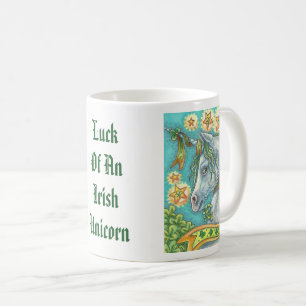 Caneca De Café RUAS. PATRICK DAY IRISH UNICORN MUG *Personalizar