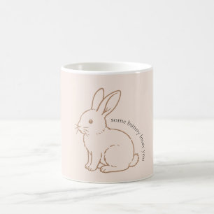 Caneca De Café Rubor Algum Coelhinho Ama Você Esboço