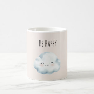 Caneca De Café Rubor Seja Feliz Nuvem