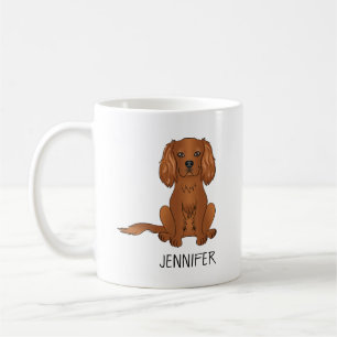 Caneca De Café Ruby Cavalier King Charles Spaniel & Name