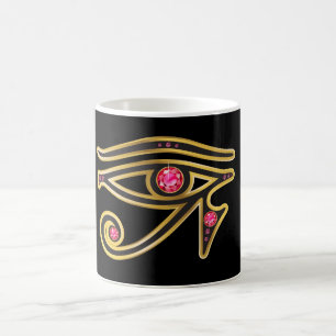 Caneca De Café Ruby Eye de Ra em Dourada Mug