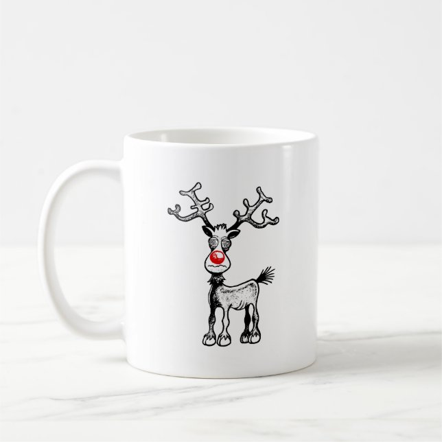 Caneca De Café Rudolf a Rena tem Olhos Loucos (Esquerda)