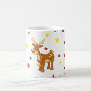 Caneca De Café Rudolph, as estrelas de Natal ruidosas
