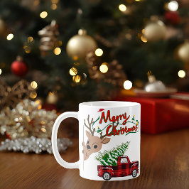 Caneca De Café Rudolph Merry Christmas - Personalized Mug