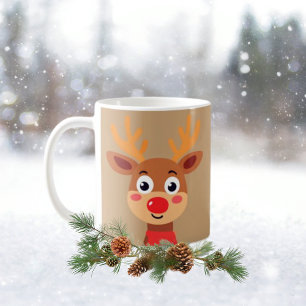 Caneca De Café Rudolph Red Nose Reindeer Coffee Mug