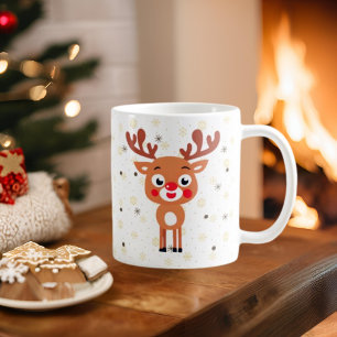 Caneca De Café Rudolph Red Nose Reindeer Coffee Mug