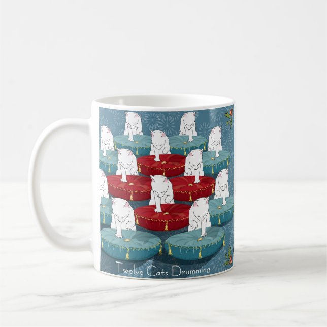 Caneca De Café Rufar de doze gatos… Feriado (Esquerda)