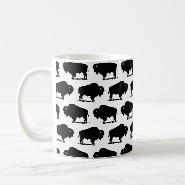 Caneca De Café Rug Padrão de Buffalo Sudoeste (Esquerda)
