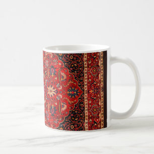Caneca De Café Rug Persa Vermelho de Mashhad