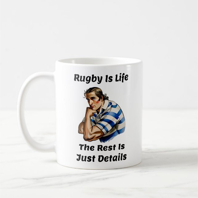 Caneca De Café Rugby É A Vida Mug (Esquerda)
