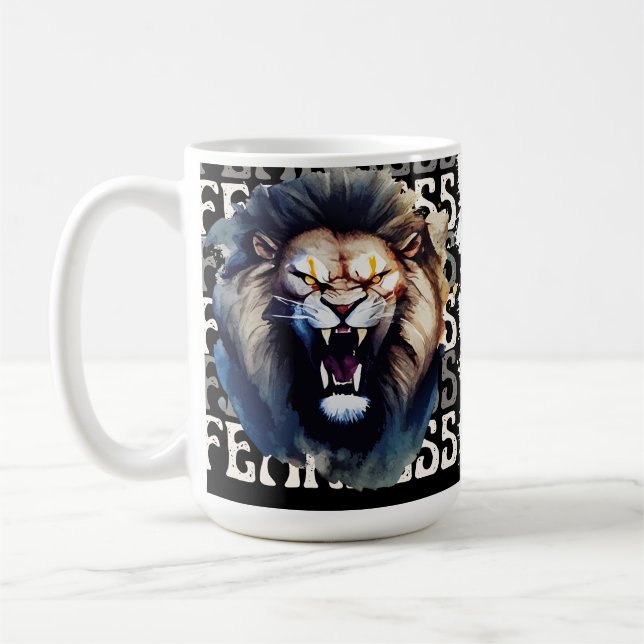 Caneca De Café Rugido Sem Medo – Leão Ousado (Esquerda)
