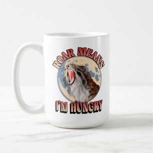Caneca De Café Rugido Significa Estou Faminto! Tigre Dentes de Sa
