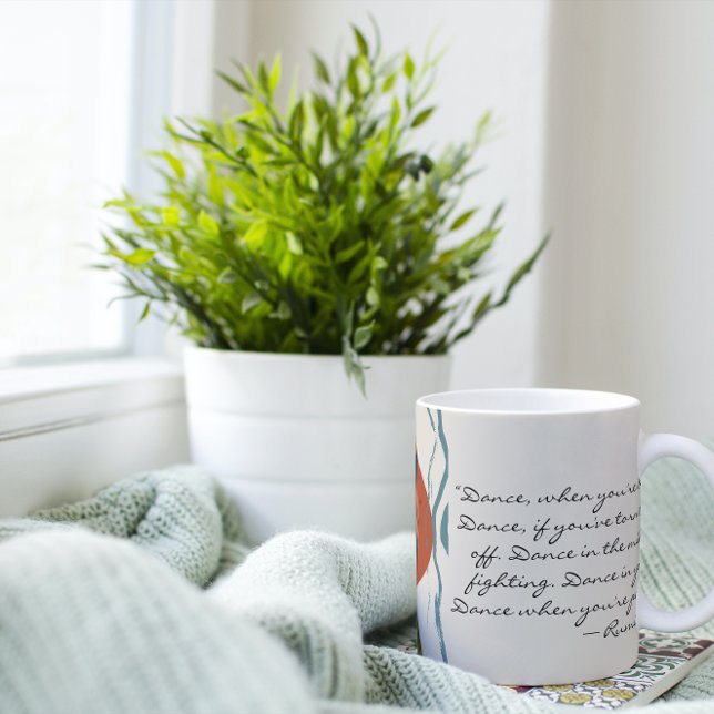 Caneca De Café Rumi Dance Cote com Dancer (Criador carregado)