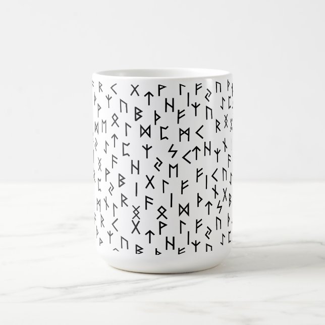 Caneca De Café Runas futhark antigas (Centro)