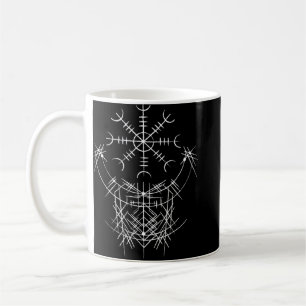 Caneca De Café Rune Nórdica Viking - Aegishjalmur - A Mão Da Aw