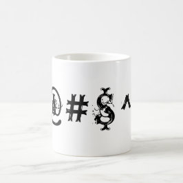 Caneca De Café ! Runneth do cuppeth da palavra de praga de @#$%^
