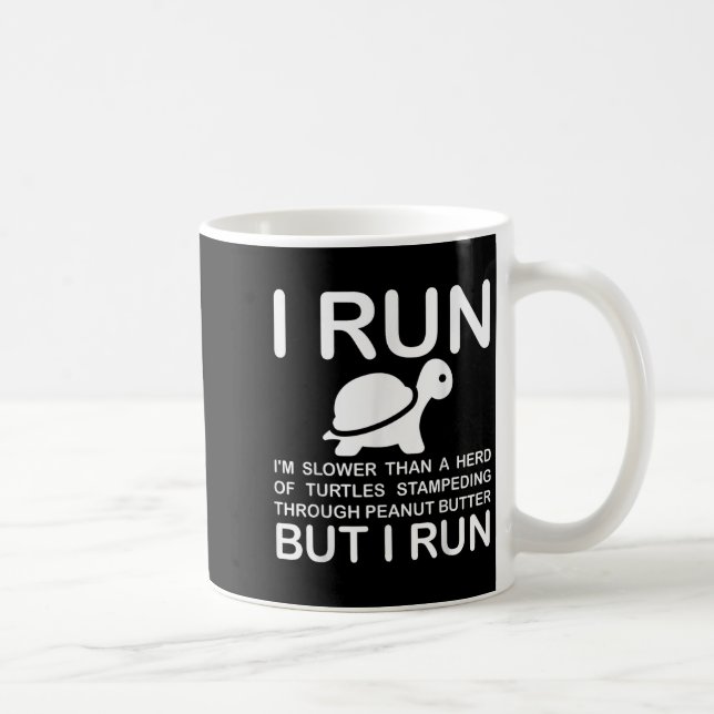 Caneca De Café Running Motivation Turtle  (Direita)