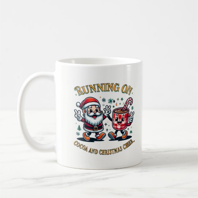 Caneca De Café Running on cacao and christmas cheer (Esquerda)