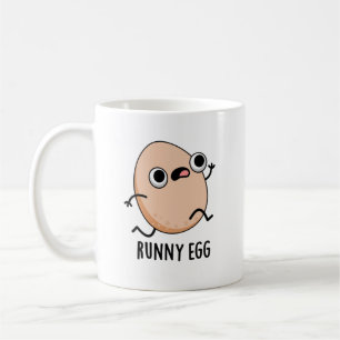 Caneca De Café Runny Egg Engraçado Executando Canhão De Ovo