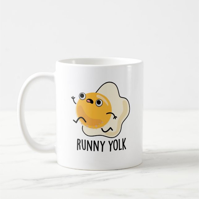 Caneca De Café Runny Yolk Funny Comida Ovo (Esquerda)