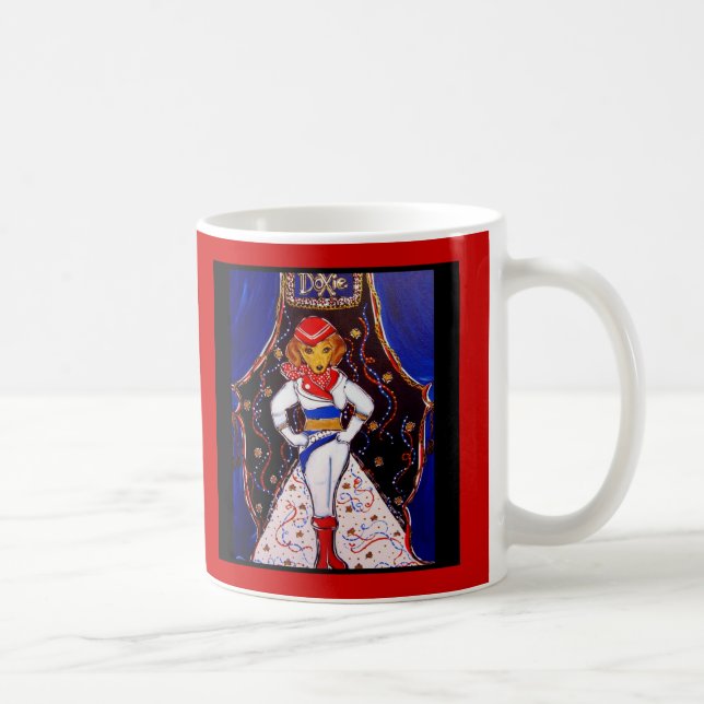 Caneca De Café Runway Doxie (Direita)