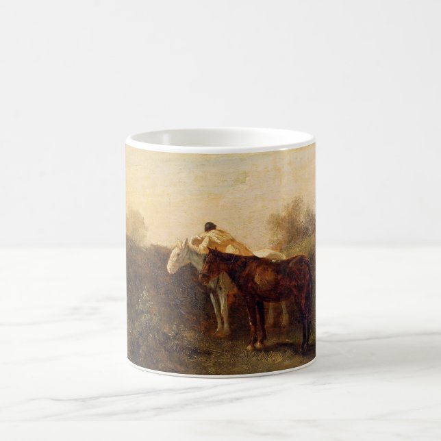 Caneca De Café Rurais Rendezvous (Beijo Romântico em Horseback) (Centro)