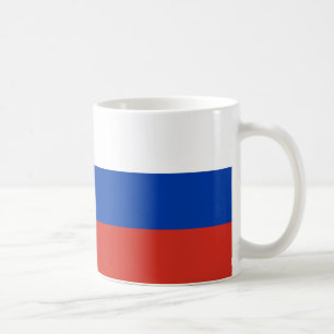 Caneca De Café Rússia Bandeira Cerâmica Café Mug