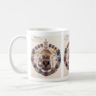 Caneca De Café Rússia imperial maior casaco de armas