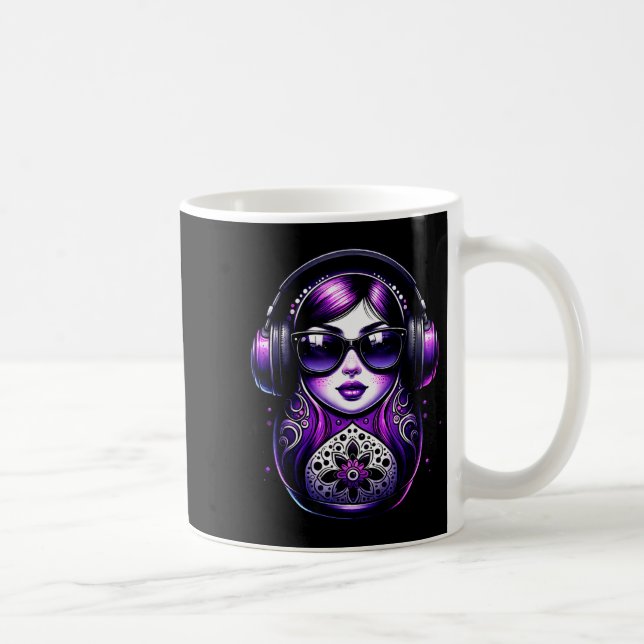 Caneca De Café Russian Matryoshka Music Russia Russian Matryoshka (Direita)