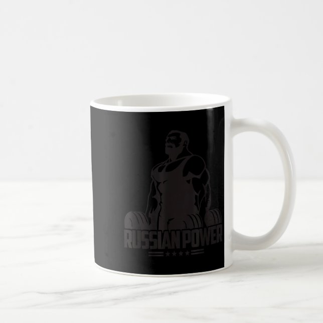 Caneca De Café Russian Wer Gym Fitness Russia Russian Bodybuildin (Direita)