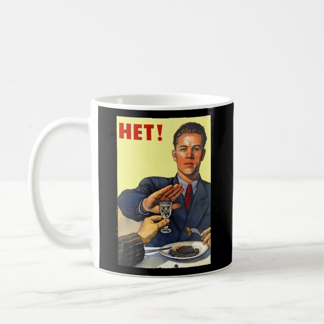 Caneca De Café Russo Soviética Propaganda Sem Álcool (Esquerda)
