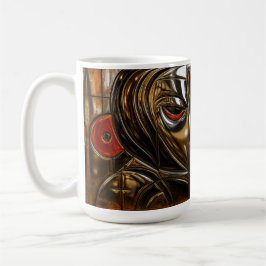 Caneca De Café Rust & Gold Metal Portrait