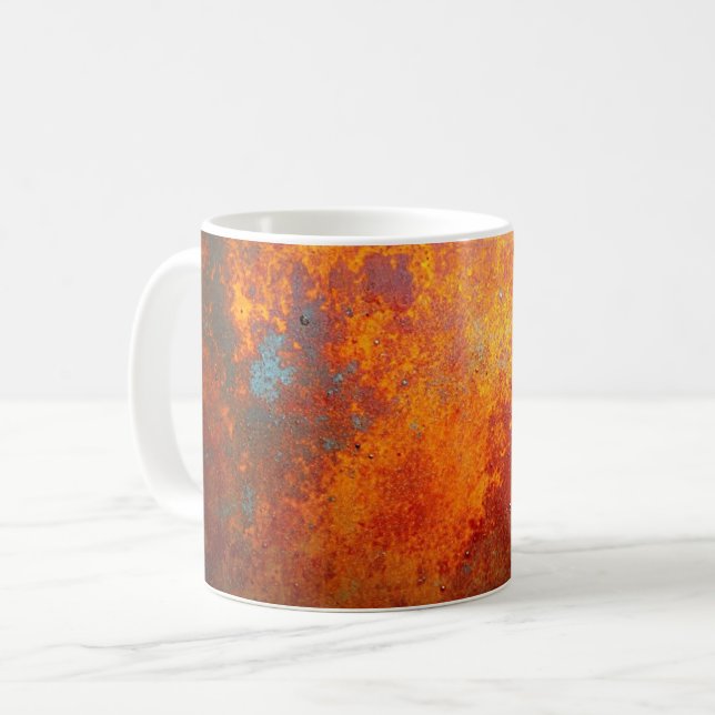 Caneca De Café Rust industrial Patina Burst (Frente Esquerda)