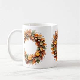 Caneca De Café Rustic Autumn Wreath
