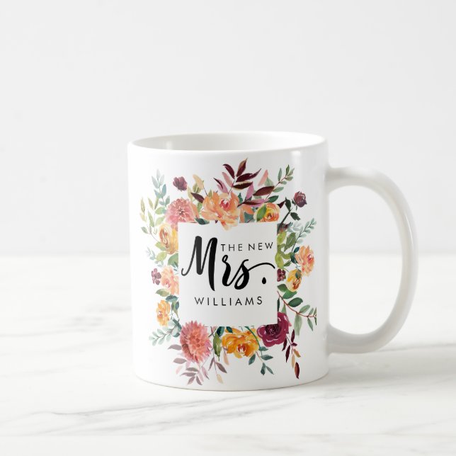 Caneca De Café Rustic Bloom | CASAMENTO DA NOVA SENHORA Typografi (Direita)