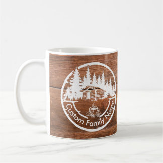 Caneca De Café Rustic Cottage Cabin Barn | Custom Family Name