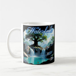 Caneca De Café Rustic Nature Walk to Outdoor Waterfalls