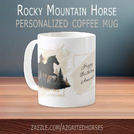 Caneca De Café Rustic Rocky Mountain Horse Personalize