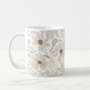 Caneca De Café Rustic Terracotta Wildflower Boho Eclectic Primave