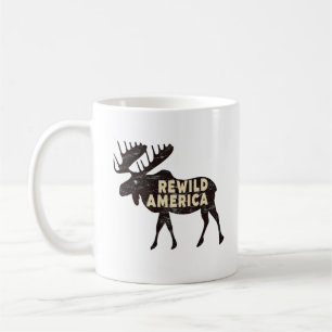 Caneca De Café Rustic Vintage Rewiltic America Moose