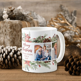 Caneca De Café Rustic Woodland Christmas Family 4 Photo