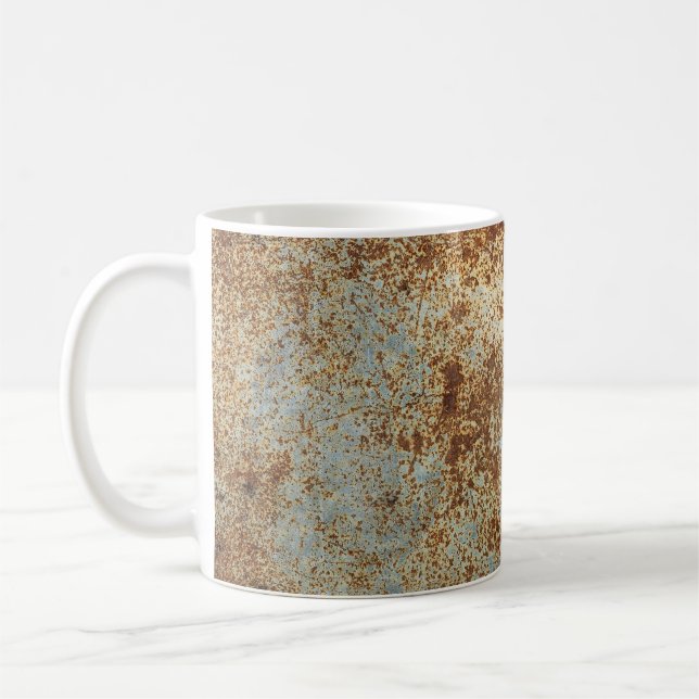 Caneca De Café Rusty Metal: fundo do painel texturizado. (Esquerda)