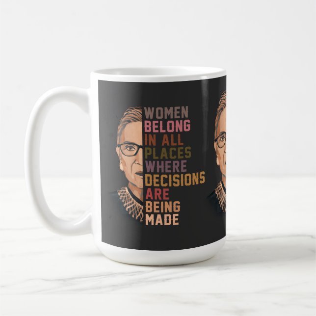 Caneca De Café Ruth Bader Ginsburg RBG (Esquerda)